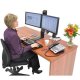 Inused image of Ergotron 24-257-026 WorkFit-A Dual Monitor up to 22" Sit-Stand Workstation (polished aluminum/black)
