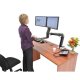 Inused image of Ergotron 24-257-026 WorkFit-A Dual Monitor up to 22" Sit-Stand Workstation (polished aluminum/black)