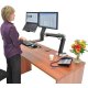 Inused image of Ergotron 24-258-026 WorkFit-A up to 20" LCD & Laptop Sit-Stand Workstation (polished aluminum/black)