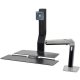 Ergotron 24-274-026 WorkFit-A Single LD LCD Monitor up to 24" Sit-Stand Workstation with Worksurface (polished aluminum/black)
