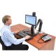 Inused image of Ergotron 24-274-026 WorkFit-A Single LD LCD Monitor up to 24" Sit-Stand Workstation with Worksurface (polished aluminum/black)
