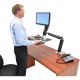 Inused image of Ergotron 24-274-026 WorkFit-A Single LD LCD Monitor up to 24" Sit-Stand Workstation with Worksurface (polished aluminum/black)