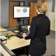 Inused image of Ergotron 24-274-026 WorkFit-A Single LD LCD Monitor up to 24" Sit-Stand Workstation with Worksurface (polished aluminum/black)