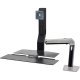 Ergotron 24-275-026 WorkFit-A Single HD LCD Monitor up to 30" Sit-Stand Workstation with Worksurface (polished aluminum/black)