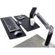 Ergotron 24-272-026 WorkFit-A Dual Monitor up to 22" Sit-Stand Workstation with Worksurface (polished aluminum/black)