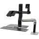 Ergotron 24-273-026 WorkFit-A LCD & Laptop Sit-Stand Workstation with Worksurface (polished aluminum/black)