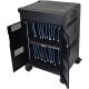 Front Open View of Ergotron 24-246-085 PS Laptop Management Cart up to 15.6" LCD with PowerShuttle Technology Black 