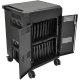 Open Side View of Ergotron 24-291-085 PS Laptop Charging Cart with PowerShuttle Technology Black