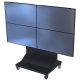 Premier MVWC-2X2 Universal Mobile 2x2 Video Wall Cart for 45"-60" Displays Black
