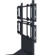 Side View of Premier MVWC-2X2 Universal Mobile 2x2 Video Wall Cart for 45"-60" Displays Black