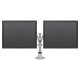 Front View of Innovtaive 9124-S-12 EURO Series Side By Side 12" Pole Mount 14" Horizontal Reach LCD Arm