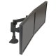 Top View of Innovtaive 9124-S-12 EURO Series Side By Side 12" Pole Mount 14" Horizontal Reach LCD Arm
