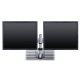 Innovative 9120-S-12 Dual Side By Side 12" Pole Mount Arm suspends two monitors side-by-side