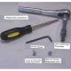 Verify that you have all the hardware needed for the assembly: 1. Phillips Head Screwdriver, 2. M4 Hex Wrench, 3. #12 x 3/4" Pan Head Sheet Metal Screw, 4. #12 x 1/2" Tap Hex Sheet Metal Screw, 5. 5/16" or 8mm Hex Drive Socket