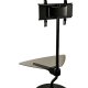 Peerless FPZ-646 Stand for 32-46 inch Displays up to 100 lbs with Tinted tempered glass shelf (11-1/2" of shelf height adjustability)