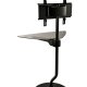 Peerless FPZ-646 Stand for 32-46 inch Displays up to 100 lbs with Tinted tempered glass shelf (11-1/2" of shelf height adjustability)