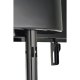 Cable Management of Peerless FPZ-655 Flat Panel Stand for 32"-55" Displays up to 100 lbs with Height Adjustable Mounting Bracket and Shelf