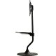 Side view of Peerless FPZ-655 Flat Panel Stand for 32-55 inch Displays up to 100 lbs with Height Adjustable Mounting Bracket and Shelf