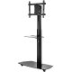 Peerless SC551GL SG5 Series Flat Panel Floor Cart for 42 to 56 inch Displays up to 91 lbs with Glass Base