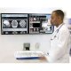 Inused image of Ergotron 28-513-100 Neo-Flex Keyboard Wall Mount with 28-514-800 Dual Monitor Wall Mount