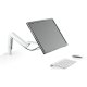 Cable management keeps the work surface free of annoying cable clutter.