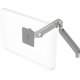 Humanscale M2 Monitor Arm with No Mount, Silver, Fixed Angled Link/Dynamic Link, Standard 100x100mm VESA Plate