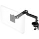 Humanscale M2 Monitor Arm with Two Piece Clamp Mount with Base, Black, Fixed Straight Link/Dynamic Link