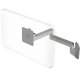 Humanscale M2 Monitor Arm with Universal Slatwall Mount, Silver, Fixed Straight Link/Fixed Straight Link