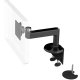 Humanscale M8 Monitor Arm with Dual Mount Clamp and Bolt-Through, Straight Link, Standard Ball Joint 