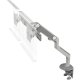 M8CS1C with Two Piece Clamp Mount with Base, Silver, Fixed Angled Link/Dynamic Link