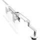 M8BW1C with Bolt Through Mount with Base, White, Fixed Angled Link/Dynamic Link