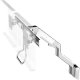 M8SW1H with Universal Slatwall Mount, White, Fixed Angled Link/Dynamic Link