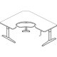SCFHXL607230A Offset Corner Right 3 Legs, Keyboard Cutout