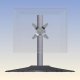 Ergotech 100-D16-B01 Single LCD Monitor Desk Stand with 16" Pole