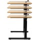 SIS Move 1607 or 1609 Crank Single Surface Rectangle Height Adjustable Table and Ergonomic Desk