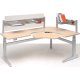 WorkRite Sierra Electric Offset Corner Left or Right Keyboard Cutout Height Adjustable Desks