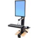 Ergotron 33-344-200 WorkFit-S in portrait rotation