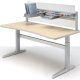 Workrite Sierra Pin Rectangular Concave Front (22-34") Height Adjustable Tables / Desks 