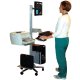 Luxor LSCW60 Height Adjustable Mobile LCD Monitor Workstation and Healthcare Cart LSCW-60