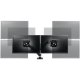 Mount two monitors or notebook computer and monitor