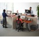 WorkRite Fundamentals EX Electric Rectangular Curved Workcenter