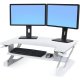 Dual Monitors on Ergotron 33-397-062 WorkFit-T