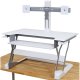 White Desktop Workstation with Dual Monitor Kit