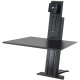Ergotron 33-415-085 WorkFit-SR Rear Mount Single Sit-Stand Workstation - Black