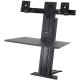 Ergotron 33-419-085 WorkFit-SR Rear Mount Dual Short Surface Workstation - Black