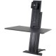 Ergotron 33-421-085 WorkFit-SR Rear Mount Heavy Monitor Short Surface Workstation, Black