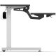 Fine-tune the front keyboard shelf from 6” below to 7” above the monitor surface to find just the right position to rest your arms.
