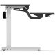 Fine-tune the front keyboard shelf from 6” below to 7” above the monitor surface to find just the right position to rest your arms.