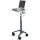The 22” wide Zido is compact enough to fit into the smallest spaces and maneuver easily. As an ultrasound cart, it just needs a holder on the side and it’s ready to go. This adjustable-height Zido moves up and down 32”-42” so the screen is easy to see. This unit shown with: 1. Probe Holder, Small (sold separately)